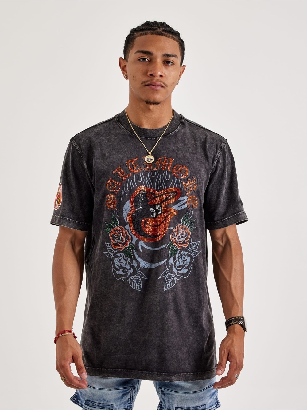 PRO STANDARD MLB BALTIMORE ORIOLES RHINESTONE TEE